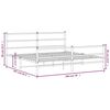 vidaXL Cadre de lit m&eacute;tal sans matelas avec pied de lit noir 193x203cm