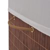 vidaXL Panier à linge rectangulaire Bambou Marron