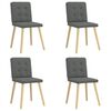 vidaXL Chaises &agrave; manger lot de 4 gris fonc&eacute; tissu