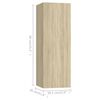 vidaXL Meubles TV 2 pcs Ch&ecirc;ne sonoma 30,5x30x90 cm Bois d&rsquo;ing&eacute;nierie