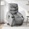 vidaXL Fauteuil inclinable de massage électrique gris clair tissu