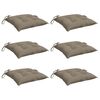 vidaXL Coussins de chaise lot de 6 taupe 40x40x7 cm tissu oxford