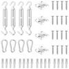 vidaXL Jeu d'accessoires de voile d'ombrage 12 pcs Acier inoxydable