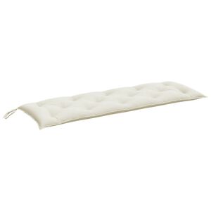 vidaXL Coussin de banc de jardin cr&egrave;me m&eacute;lang&eacute; 150x50x7 cm tissu