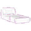 vidaXL Cadre de lit sans matelas Hvar noir et blanc 100x203 cm similicuir