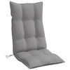 vidaXL Coussins de chaise &agrave; dossier haut lot de 2 gris tissu oxford