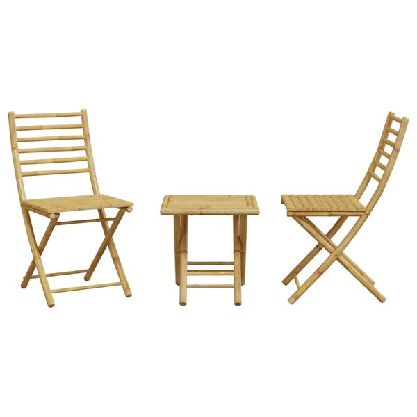vidaXL Ensemble de bistro 3 pcs bambou