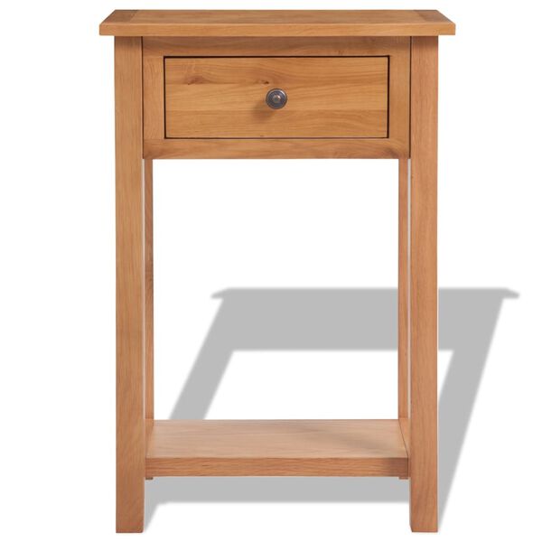 vidaXL Table console 50 x 32 x 75 cm Bois de ch&ecirc;ne massif