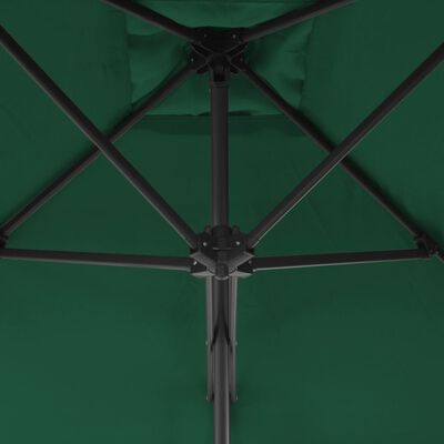 vidaXL Parasol d'extérieur avec mât en acier 250x250 cm vert