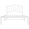 vidaXL Cadre de lit m&eacute;tal sans matelas et t&ecirc;te de lit blanc 100x190 cm
