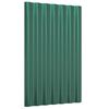 vidaXL Panneaux de toit 36 pcs Acier galvanis&eacute; Vert 60x36 cm