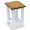 vidaXL Tables d'appoint 2 pcs 27 x 24 x 37 cm bois de ch&ecirc;ne massif