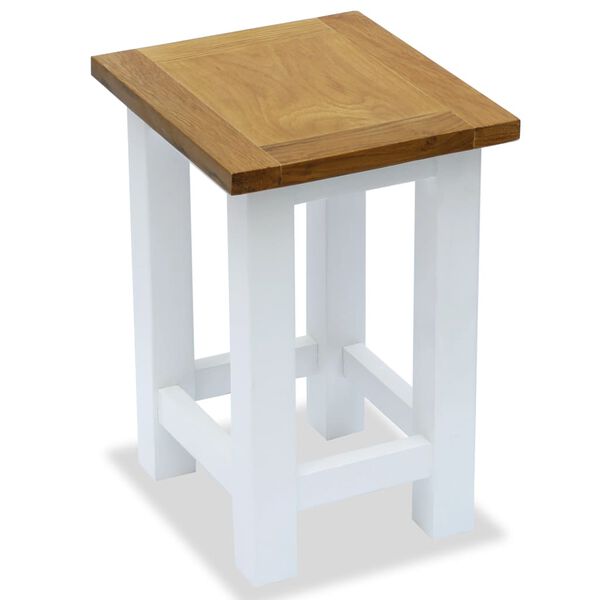 vidaXL Tables d'appoint 2 pcs 27 x 24 x 37 cm bois de ch&ecirc;ne massif