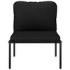 vidaXL Salon de jardin 3 pcs avec coussins Noir PVC
