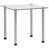 vidaXL Tables gigognes 3 pcs Transparent Verre tremp&eacute;
