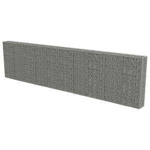 vidaXL Mur &agrave; gabion avec couvercles Acier galvanis&eacute; 600x30x150 cm
