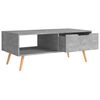vidaXL Table basse Gris béton 100x49,5x43 cm Bois d'ingénierie