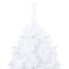 vidaXL Arbre de Noël artificiel pré-éclairé et boules blanc 150 cm PVC