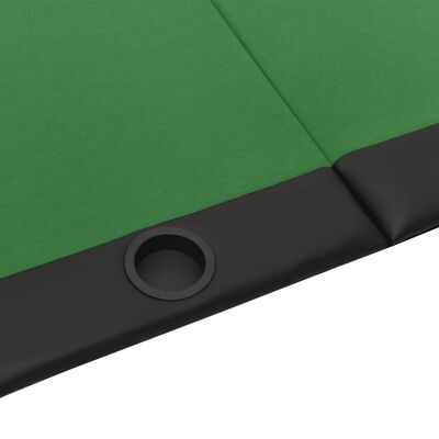 vidaXL Table de poker pliable 10 joueurs Vert 206x106x75 cm