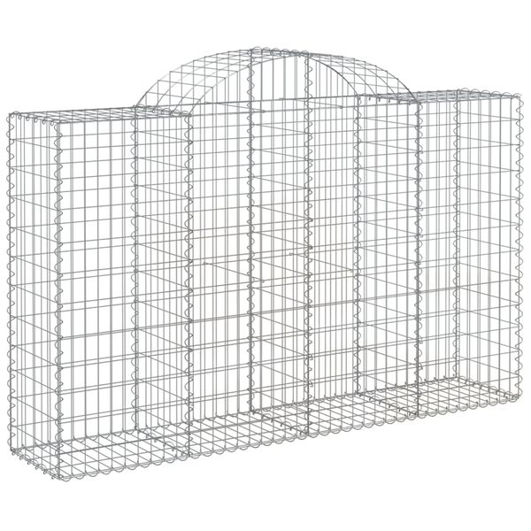 vidaXL Paniers &agrave; gabions arqu&eacute;s 8 pcs 200x50x120/140 cm Fer galvanis&eacute;
