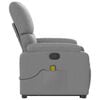 vidaXL Fauteuil inclinable de massage gris clair tissu