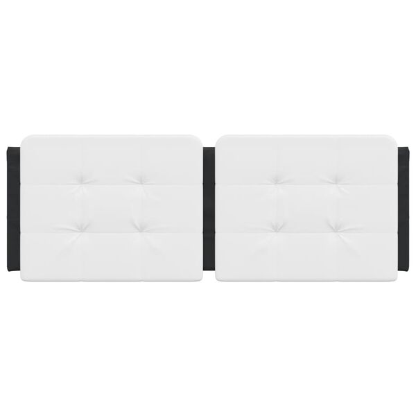 vidaXL Coussin de tête de lit Zadar noir et blanc 137 cm similicuir