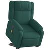 vidaXL Fauteuil inclinable de massage vert fonc&eacute; tissu