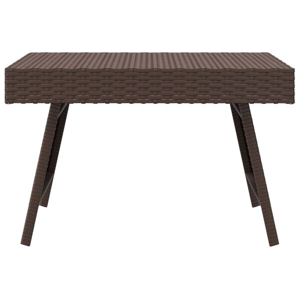 vidaXL Table d'appoint pliable marron 60x40x38 cm résine tressée