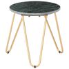 vidaXL Table basse Vert 40x40x40 cm Pierre véritable et texture marbre