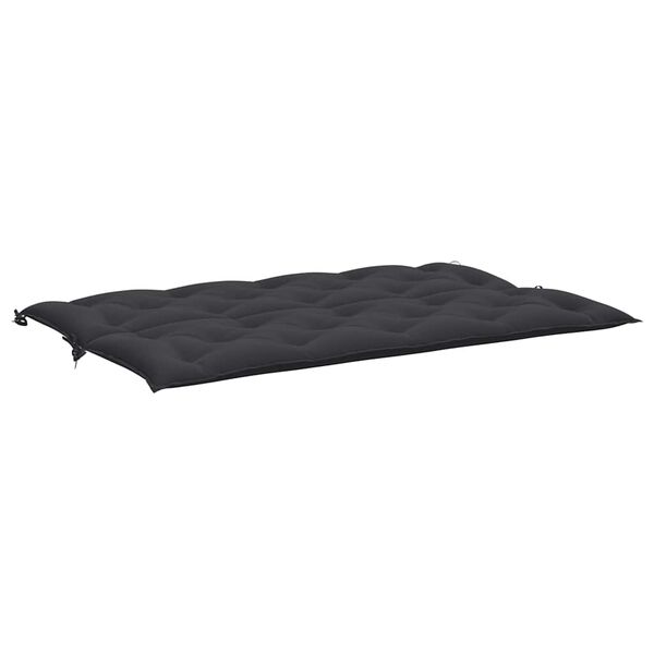 vidaXL Coussin de banc de jardin noir 150x(50+50)x7 cm tissu oxford