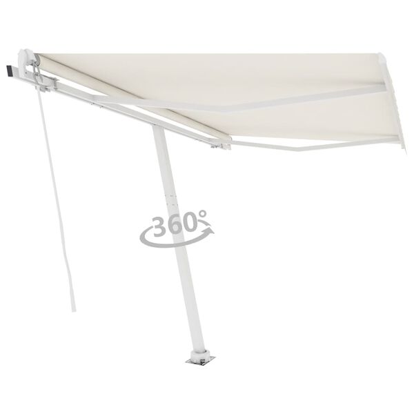 vidaXL Auvent automatique sur pied 300x250 cm crème