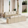 vidaXL Salon de jardin avec coussins 9 pcs beige r&eacute;sine tress&eacute;e