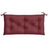vidaXL Coussins de banc de jardin lot de 2 rouge bordeaux m&eacute;lang&eacute;