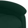 vidaXL Fauteuil inclinable de massage vert fonc&eacute; velours