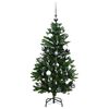 vidaXL Sapin de No&euml;l artificiel articul&eacute; 150 LED et boules 150 cm