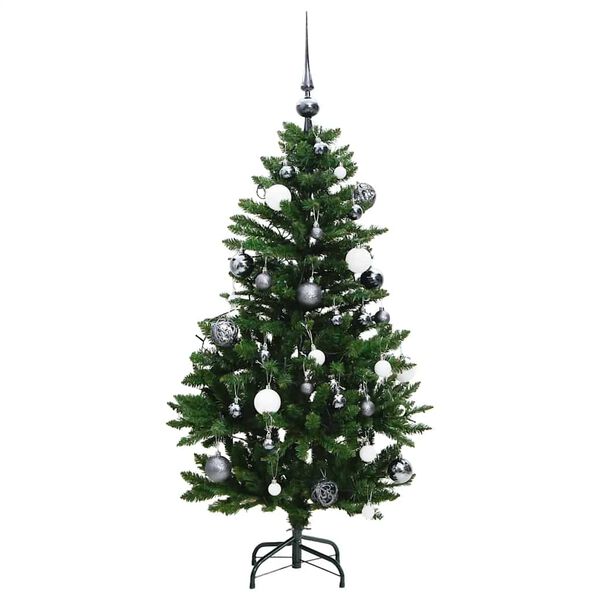 vidaXL Sapin de No&euml;l artificiel articul&eacute; 150 LED et boules 150 cm
