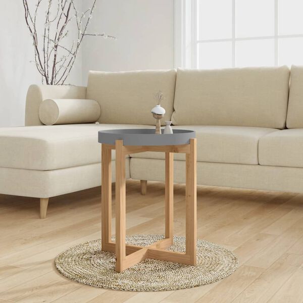 vidaXL Table basse Gris 41x41x48,5 cm Bois d'ingénierie et pin massif