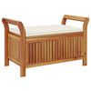 vidaXL Banc de rangement de jardin avec coussin 91 cm Bois d'acacia