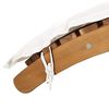 vidaXL Chaise longue avec coussin Bois d'acacia solide Cr&egrave;me