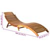 vidaXL Chaise longue de jardin avec coussin Bois d'acacia solide