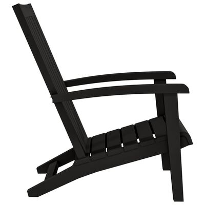 vidaXL Chaise de jardin Adirondack noir polypropylène