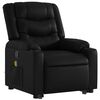 vidaXL Fauteuil inclinable de massage noir similicuir