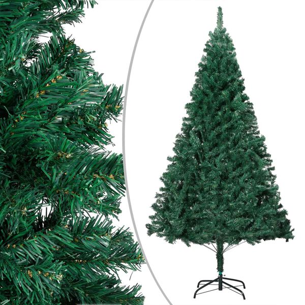 vidaXL Arbre de No&euml;l artificiel pr&eacute;-&eacute;clair&eacute; et branches &eacute;paisses vert