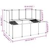 vidaXL Cage pour petits animaux Transparent 143x107x93 cm PP et Acier