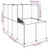 vidaXL Cage pour petits animaux Transparent 142x74x93 cm PP et Acier