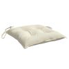 vidaXL Coussins de chaise lot de 4 blanc cr&egrave;me 40x40x7 cm tissu oxford