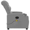 vidaXL Fauteuil inclinable de massage &eacute;lectrique gris clair tissu