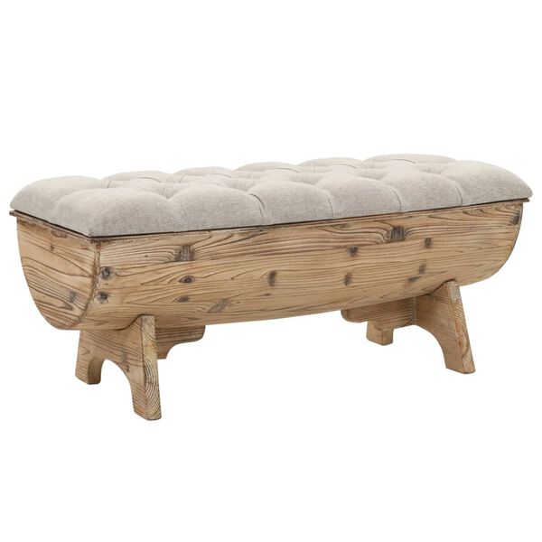 vidaXL Banc de rangement 103 cm bois de sapin massif