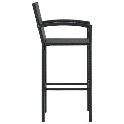 vidaXL Tabourets de bar lot de 2 noir résine tressée