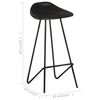 vidaXL Tabourets de bar lot de 2 noir cuir v&eacute;ritable